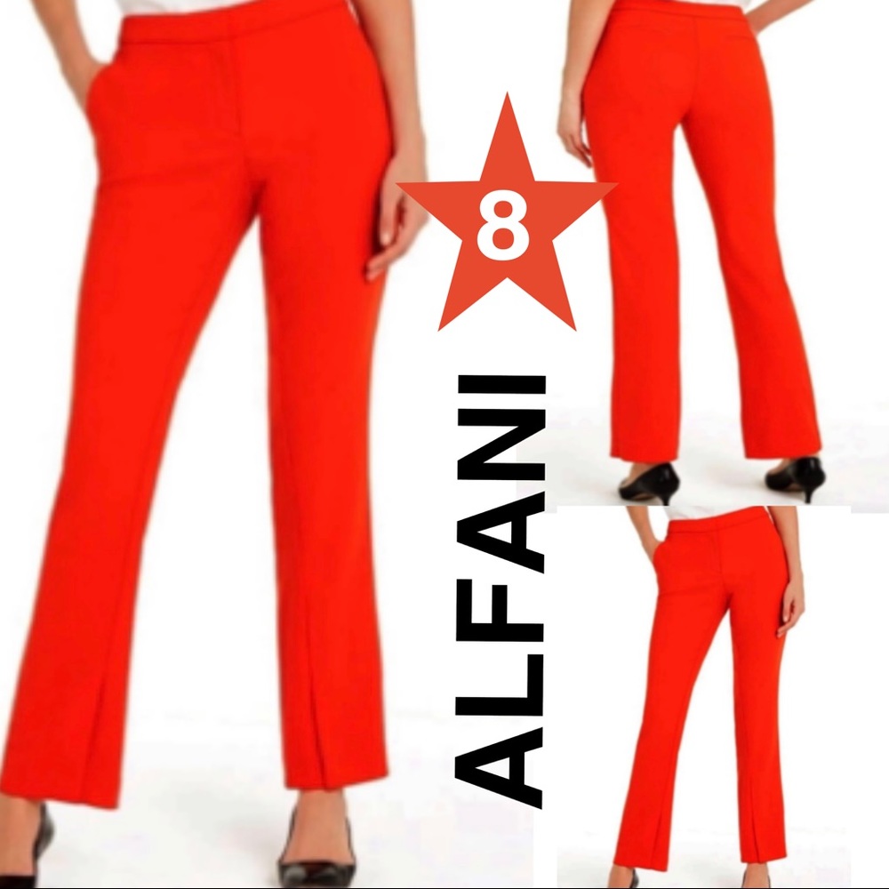 ALFANI boot leg trousers in size 8 NWT red